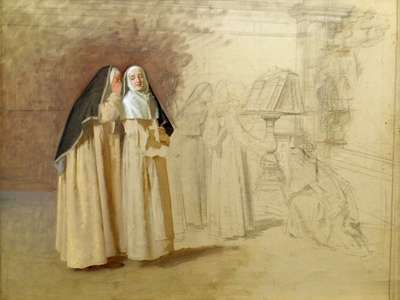 Study for: The Cardinal's Visit - Frangiamore Salvatore
